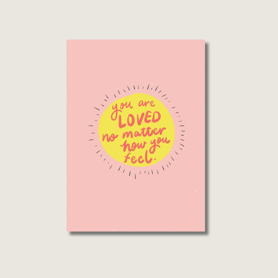 You are loved sunburst Postcard/Art print