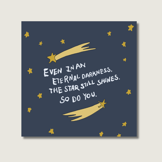 The star still shine square Postcard/Art print
