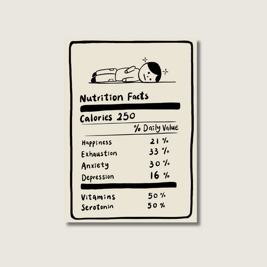 Emotion nutrition facts Postcard/Art print