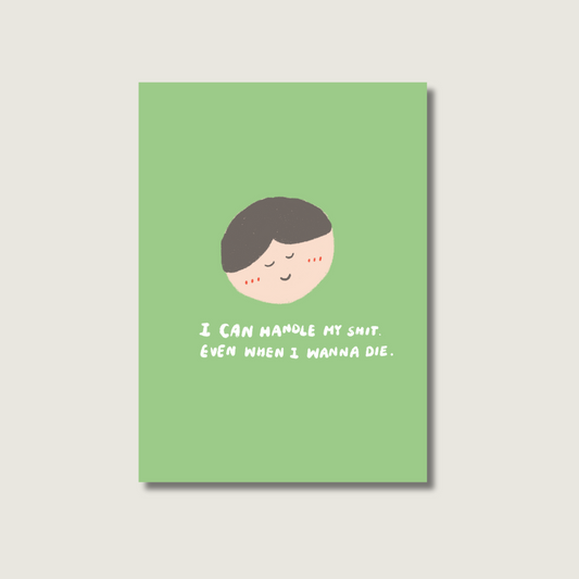 Do it with a broken heart Postcard/Art print