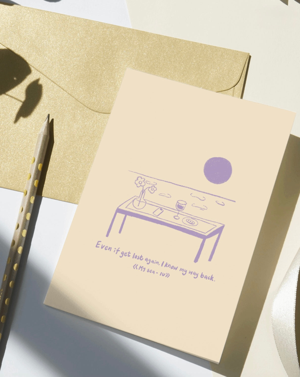 "My sea" calming seashore Postcard/Art print