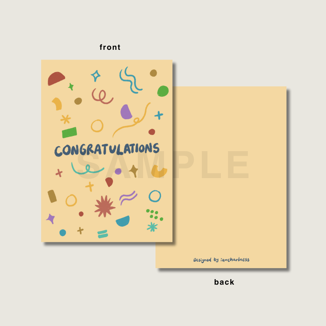 Congratulation greeting card printable