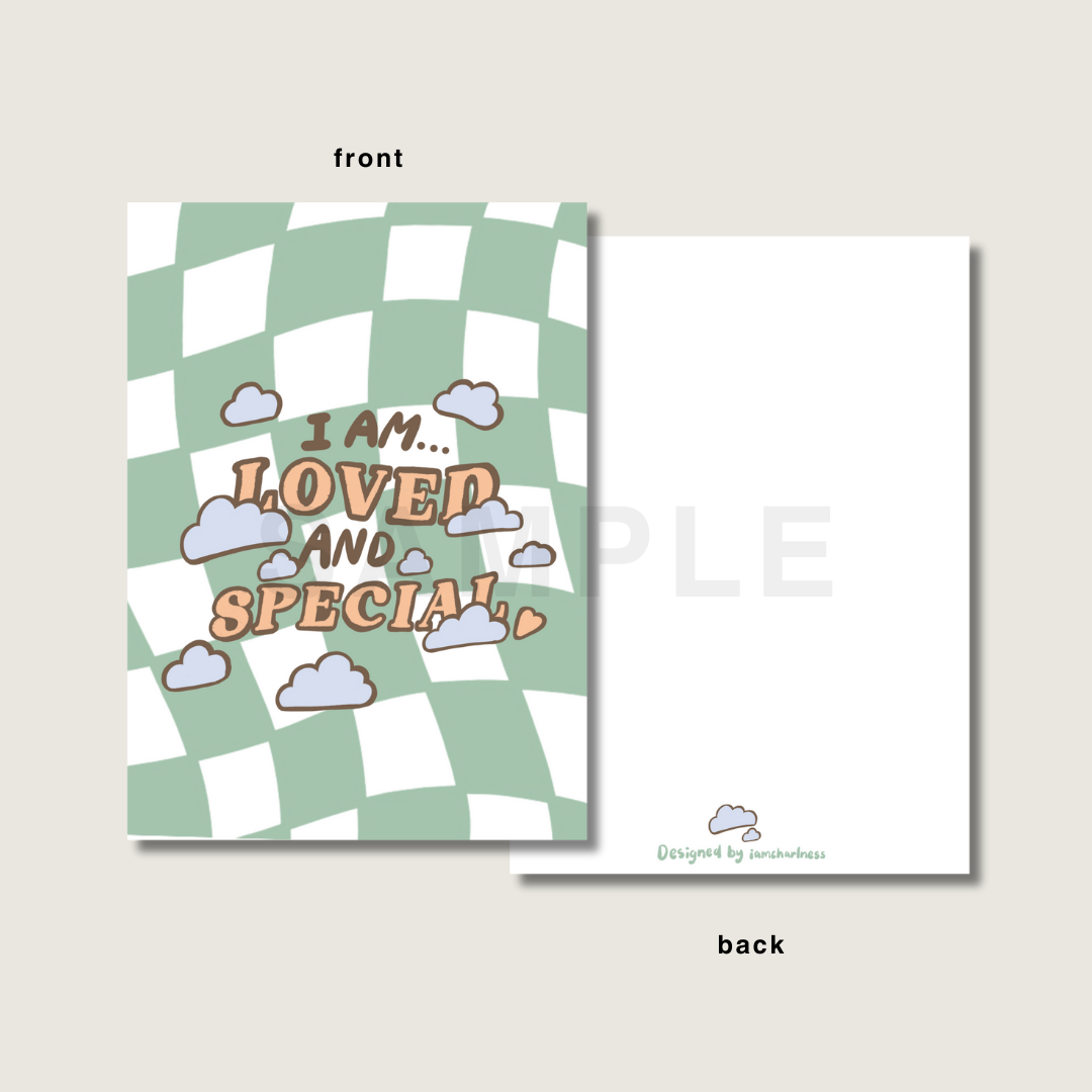 Loved and Special postcard printable