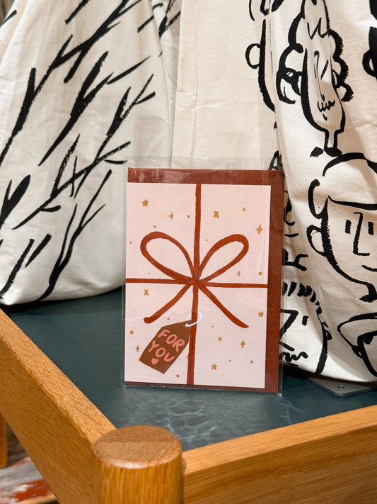 Christmas gift tag card