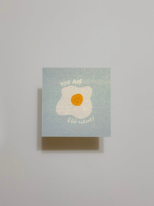 You are "eggcellent" square Postcard/Art print